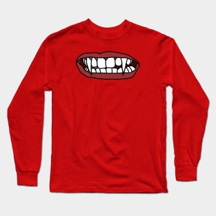 Vampire Mouth a Halloween Horror Long Sleeve T-Shirt